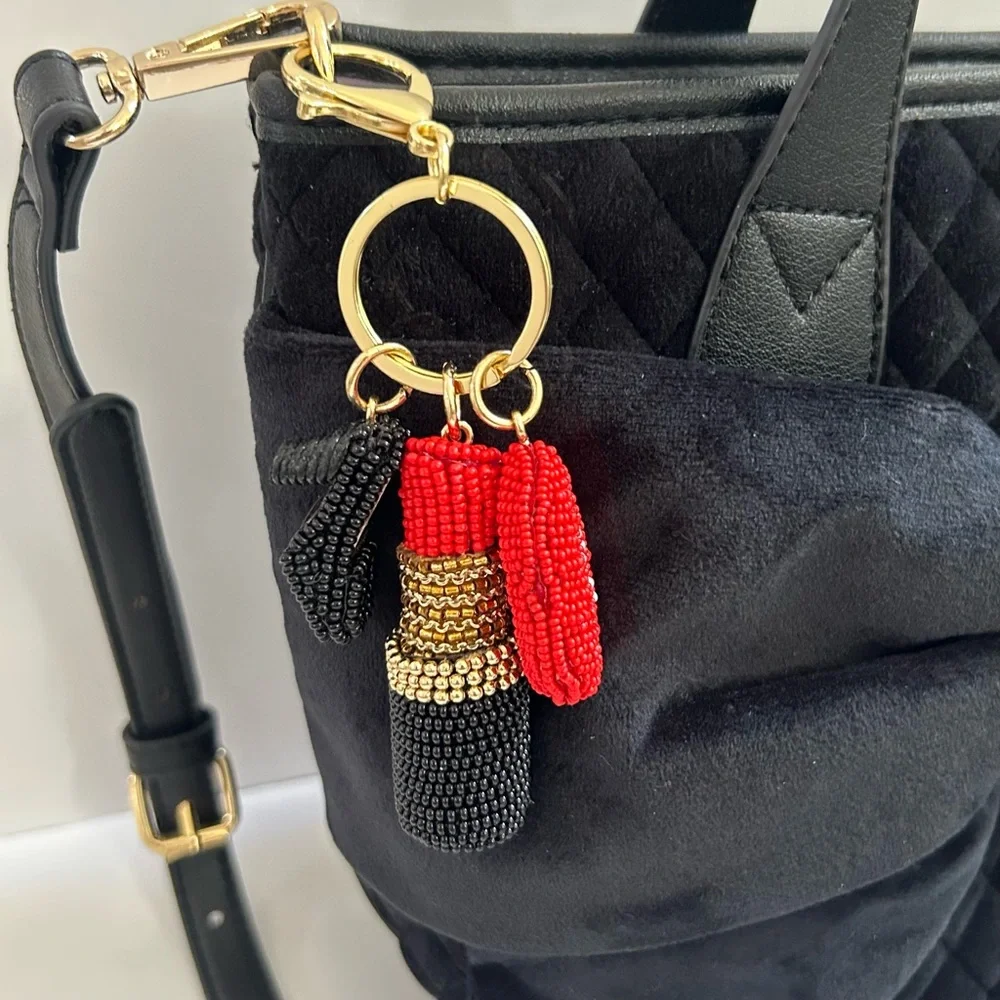 NWT Juicy Couture Tied with a Bow mini tote crossbody Black Bow Bag purse charm - Picture 4 of 17